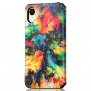 Folio-hoesje voor iPhone XR Iriserende Wolk