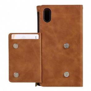 Folio-hoesje voor iPhone XR Portemonnee Standfunctie