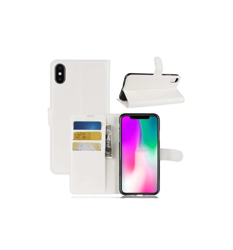 Folio-hoesje voor iPhone XR Stijl Leren Kaarthouder