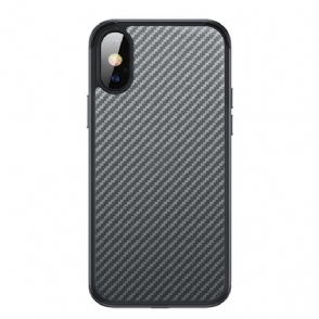 Hoesje voor iPhone XR Luxe Serie Stijl Koolstofvezel