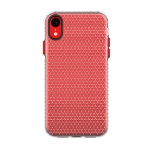 Hoesje voor iPhone XR Transparante Honingraat