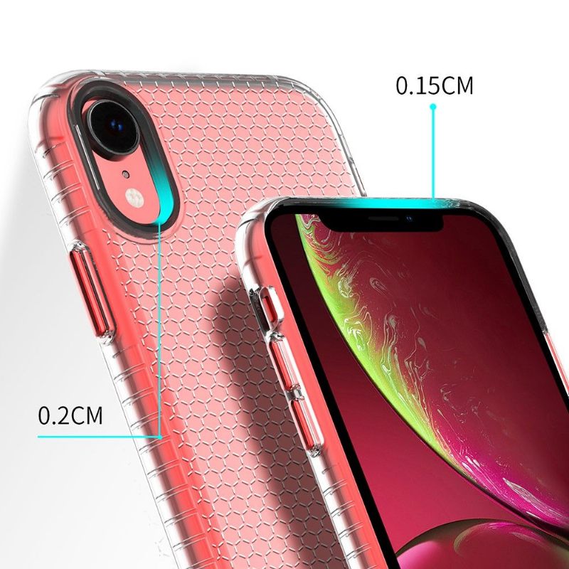 Hoesje voor iPhone XR Transparante Honingraat