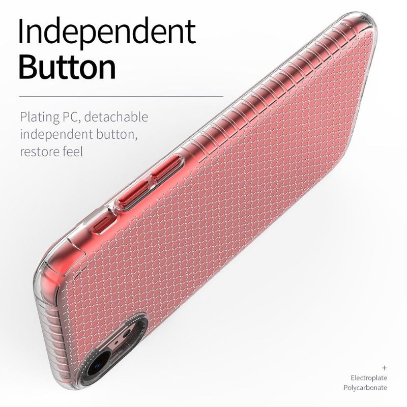 Hoesje voor iPhone XR Transparante Honingraat