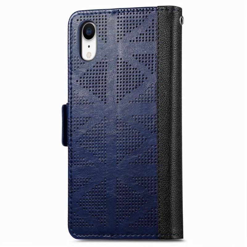 Leren Hoesje voor iPhone XR Kunstleer Met Gaten
