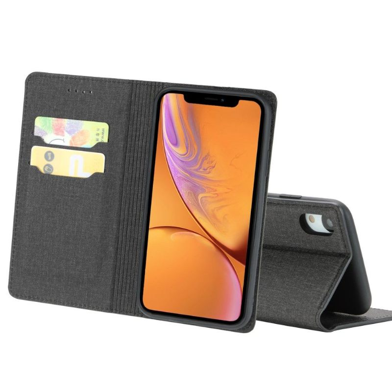 Telefoonhoesje voor iPhone XR Folio-hoesje Kaarthouder Stof Effect