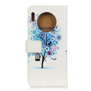 Flip Case voor Huawei Mate 30 Pro Blauwe Boom