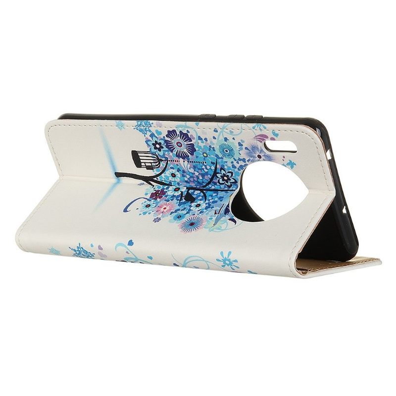 Flip Case voor Huawei Mate 30 Pro Blauwe Boom