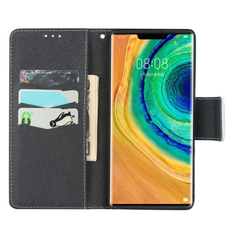 Folio-hoesje voor Huawei Mate 30 Pro Virginia Lentebloemen Met Lanyard