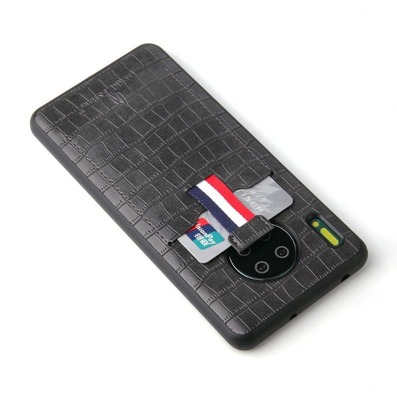 Hoesje voor Huawei Mate 30 Pro Kaarthouder Met Krokodilleneffect