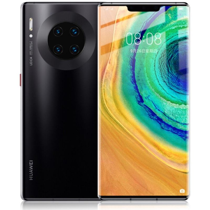 Huawei Mate 30 Pro - Schermbeschermer Van Gehard Glas Op Ware Grootte - Zwart