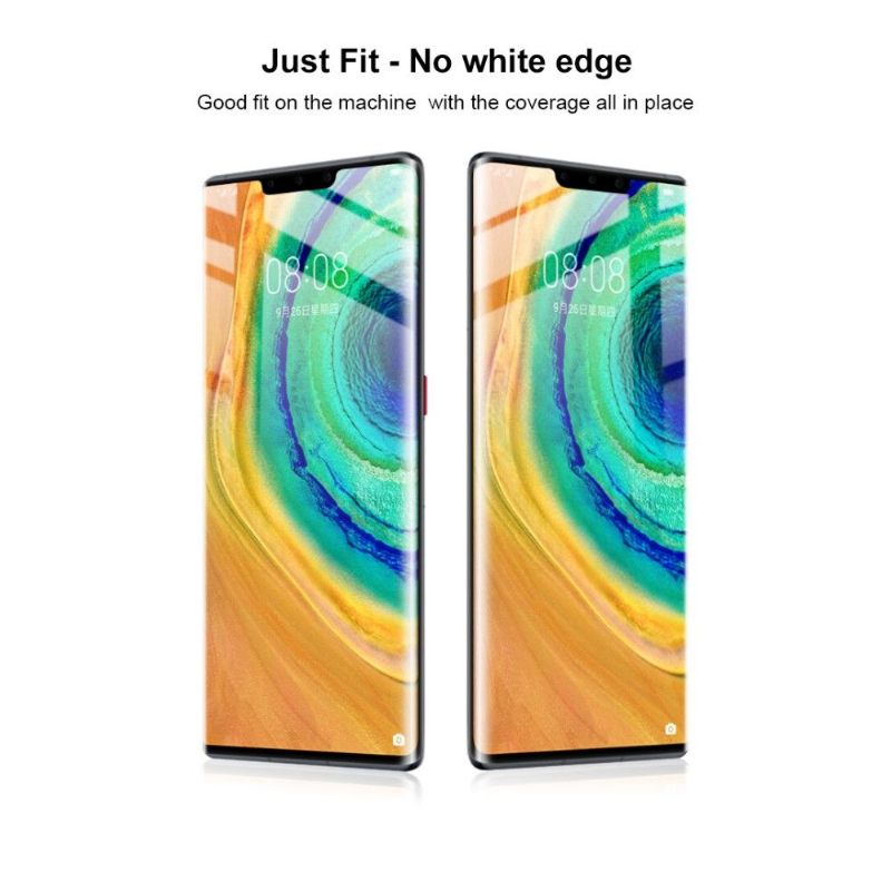 Huawei Mate 30 Pro - Schermbeschermer Van Gehard Glas Op Ware Grootte - Zwart