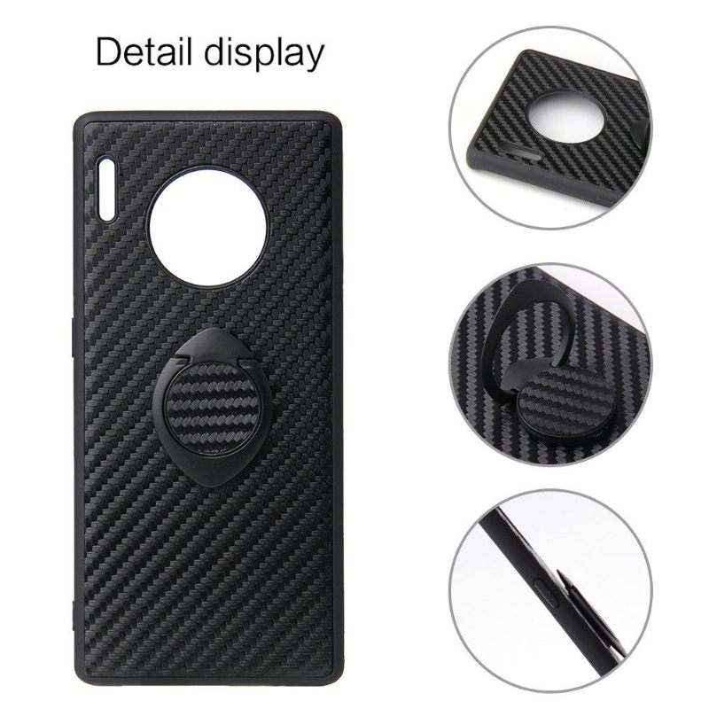 Telefoonhoesje voor Huawei Mate 30 Pro Bescherming Koolstofvezel Met Magnetische Houder
