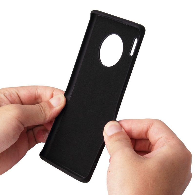 Telefoonhoesje voor Huawei Mate 30 Pro Bescherming Koolstofvezel Met Magnetische Houder