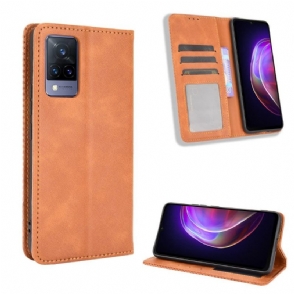 Folio-hoesje voor Vivo V21 5G Leer In Cirénius-stijl