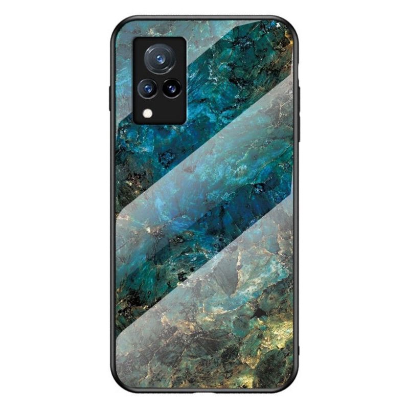 Telefoonhoesje voor Vivo V21 5G Oceaan Marmeren Glazen Achterkant