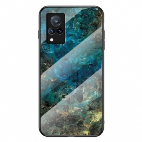 Telefoonhoesje voor Vivo V21 5G Oceaan Marmeren Glazen Achterkant