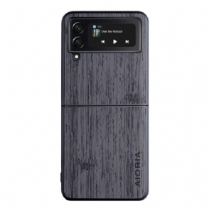 Hoesje voor Samsung Galaxy Z Flip 4 Folio-hoesje Aioria-hout