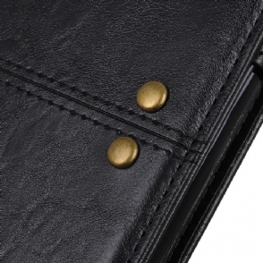Case voor Sony Xperia 1 II Folio-hoesje Premium Met Klinknagels