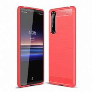 Hoesje voor Sony Xperia 1 II Geborsteld Effect Flexibel