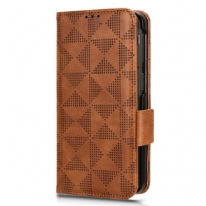 Flip Case Leren Oppo Find N3 Driehoekspatroon