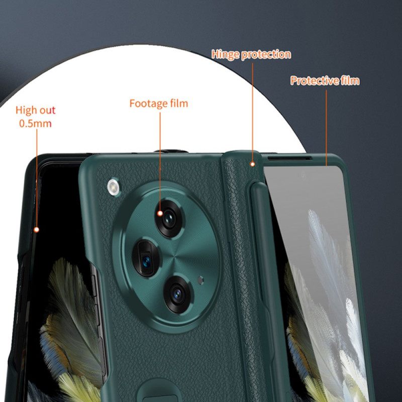 Hoesje Oppo Find N3 Stylus En Schermbeschermer Van Gehard Glas Bescherming Hoesje