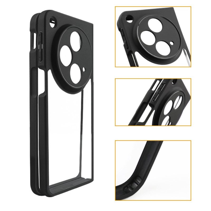 Hoesje Oppo Find N3 Transparant Met Zwarte Rand