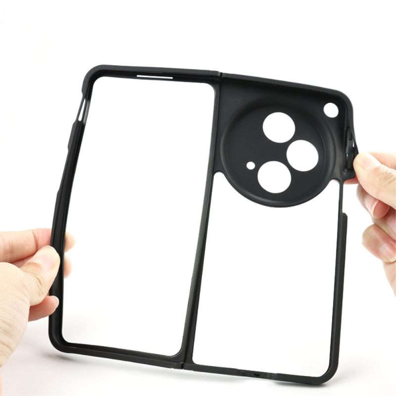 Hoesje Oppo Find N3 Transparant Met Zwarte Rand