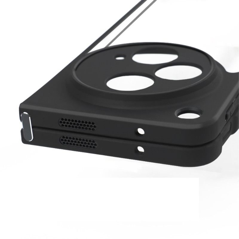 Hoesje Oppo Find N3 Transparant Met Zwarte Rand