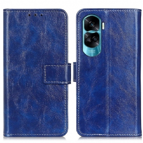 Folio-hoesje voor Honor 90 Lite Gelakt Met Zichtbare Naden