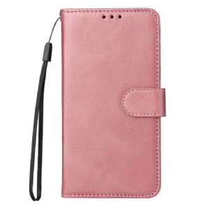 Folio-hoesje voor Honor 90 Lite Met Ketting Effen Met Riempje