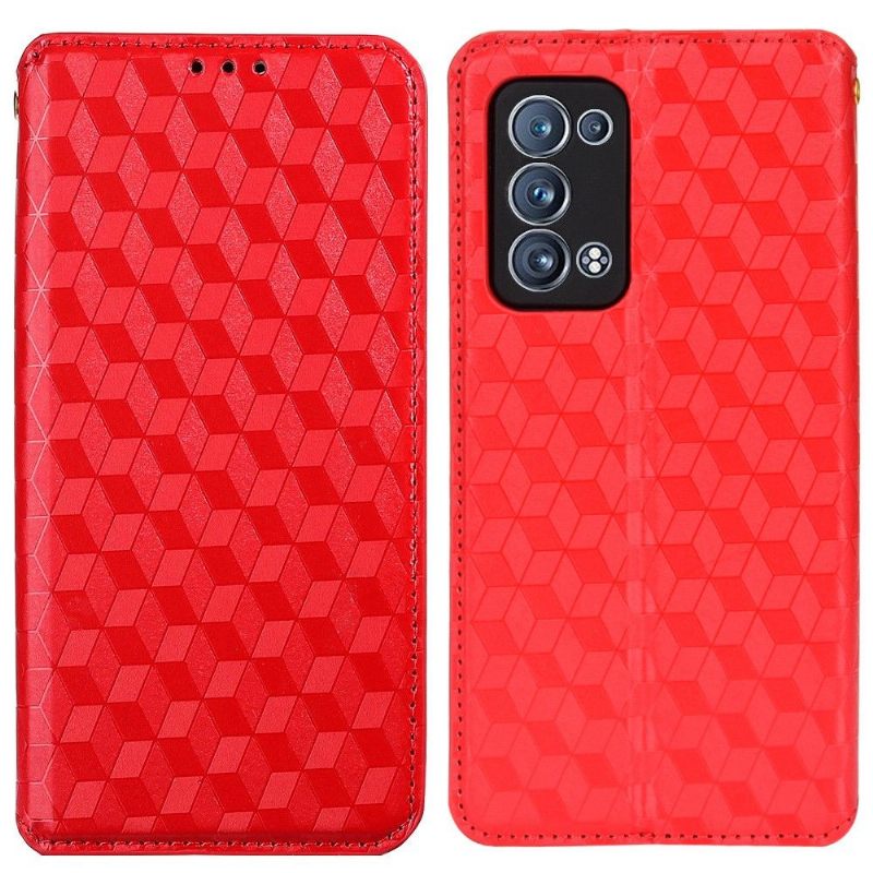 Folio-hoesje voor Oppo Reno 6 Pro 5G Ontwerpgeometrie