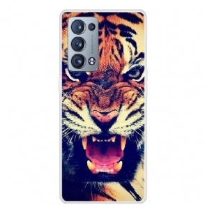 Hoesje voor Oppo Reno 6 Pro 5G Anti-fall Felle Tijger