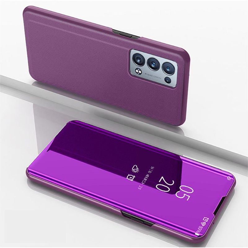 Hoesje voor Oppo Reno 6 Pro 5G Folio-hoesje Spiegeleffect