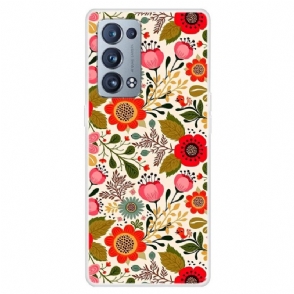 Hoesje voor Oppo Reno 6 Pro 5G Kleurrijke Bloemen