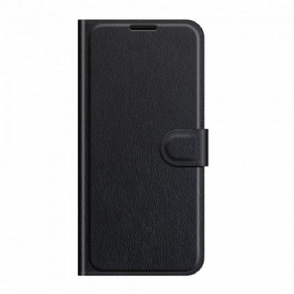 Flip Case voor Xiaomi Redmi Note 10 5G Klassiek Kunstleer