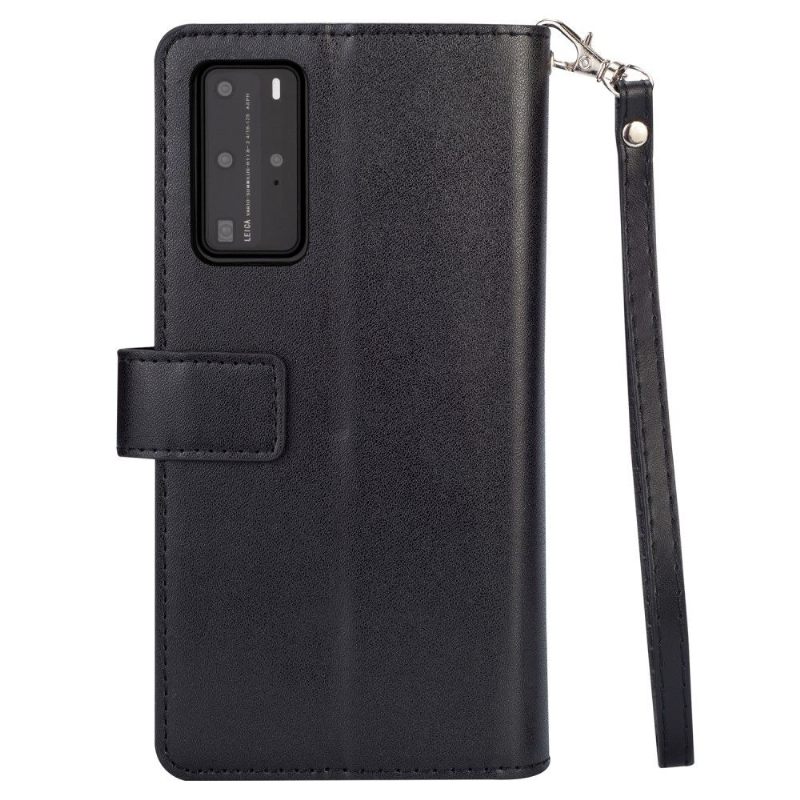 Folio-hoesje voor Huawei P40 Pro Portemonnee Leren Met Ketting Kunstleer