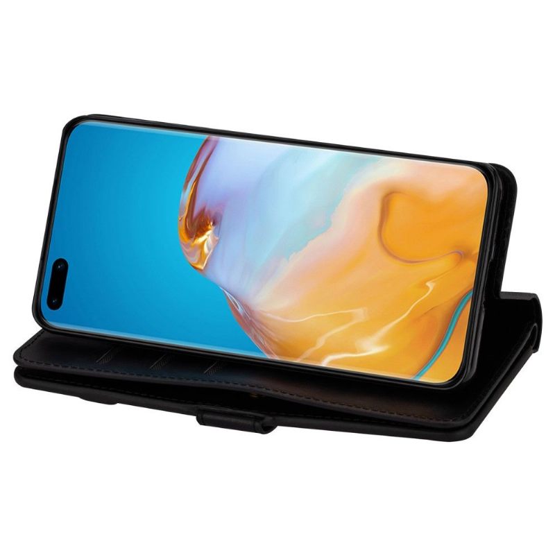 Folio-hoesje voor Huawei P40 Pro Portemonnee Leren Met Ketting Kunstleer