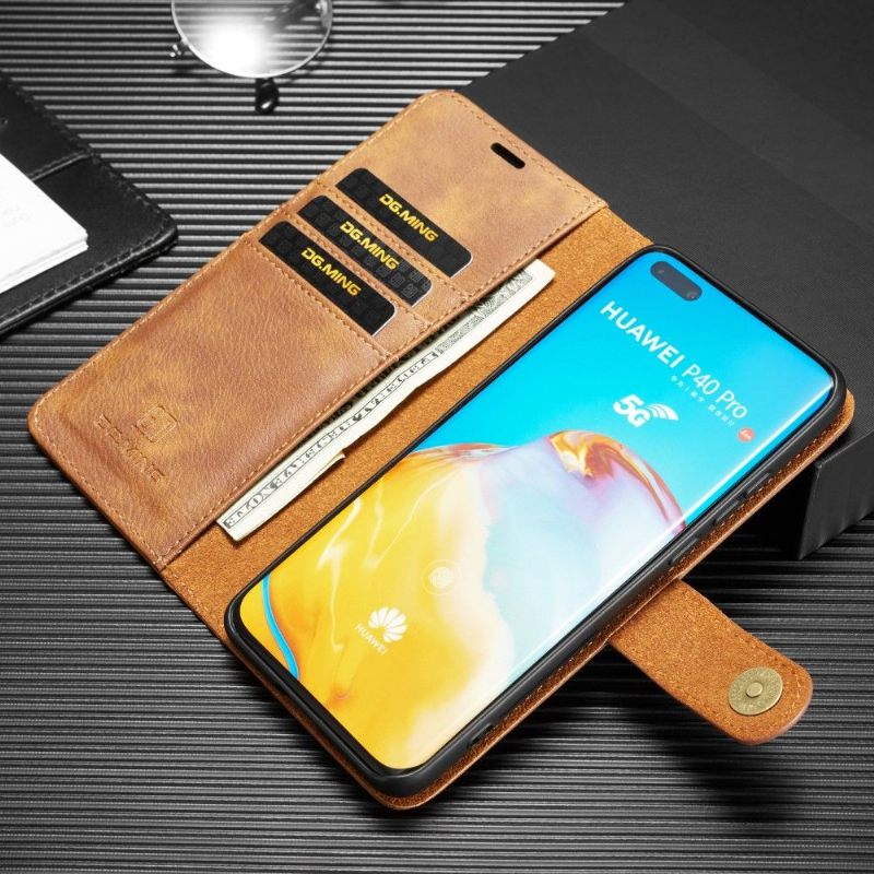 Telefoonhoesje Leren Hoesje voor Huawei P40 Pro Bescherming Met Afneembare Schaal