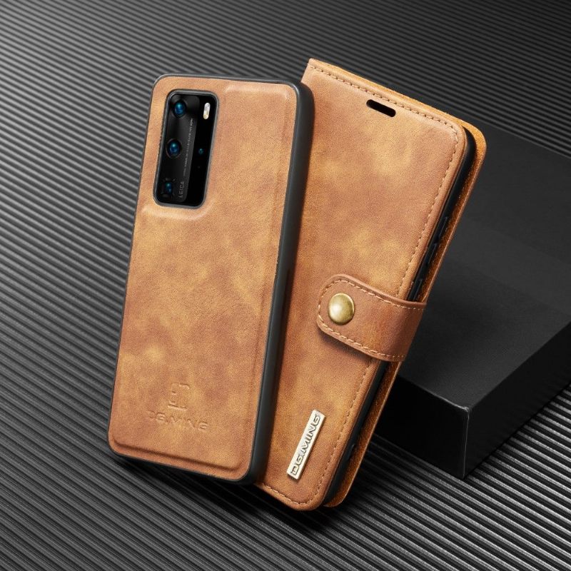 Telefoonhoesje Leren Hoesje voor Huawei P40 Pro Bescherming Met Afneembare Schaal