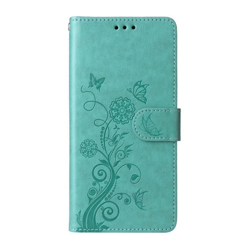 Bescherming Hoesje Vivo X300 Vlinder- En Bloemenpatroon
