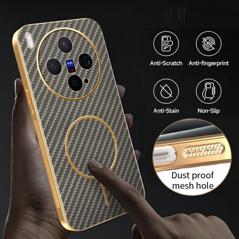 Hoesje Vivo X300 Koolstofvezeltextuur