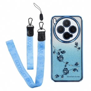 Hoesje Voor Vivo X300 Ringhouder Met Bloem En Strass