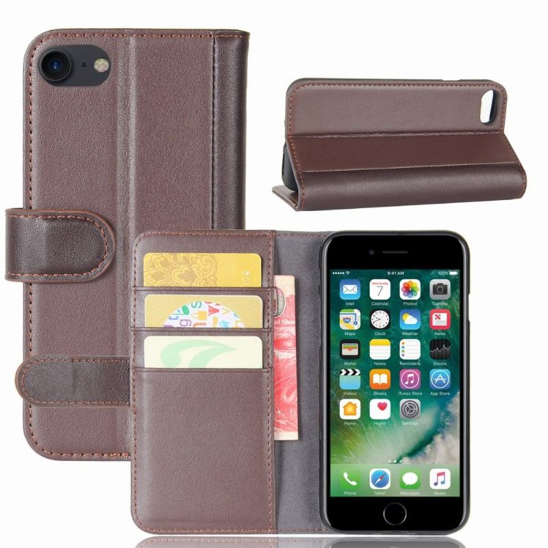 Folio-hoesje voor iPhone 7 / 8 / SE (2020) Portemonnee Premium Leer