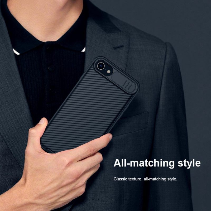 Hoesje voor iPhone 7 / 8 / SE (2020) Camshield Met Achterste Lensdop