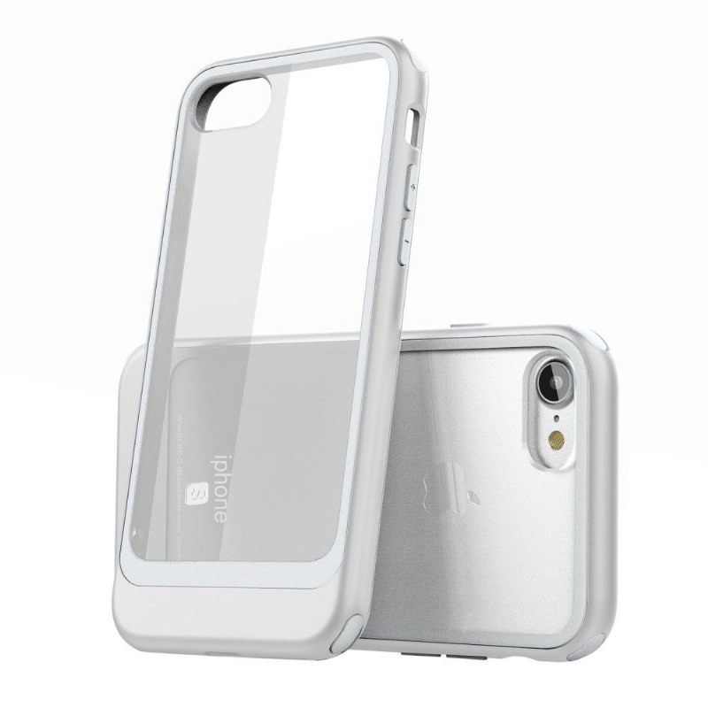 Hoesje voor iPhone 7 / 8 / SE (2020) Transparant Metalen Contoureffect