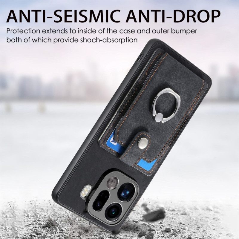 Cover Hoesje Oppo Find X9 Pro 5g Telefoonhoesje Kaarthouder En Ring