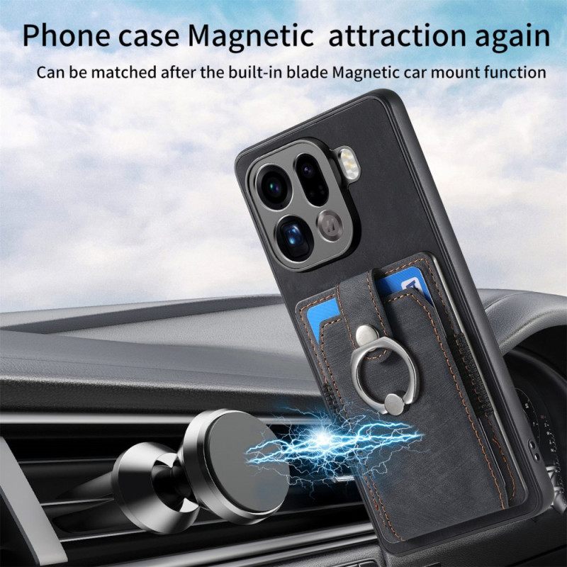 Cover Hoesje Oppo Find X9 Pro 5g Telefoonhoesje Kaarthouder En Ring