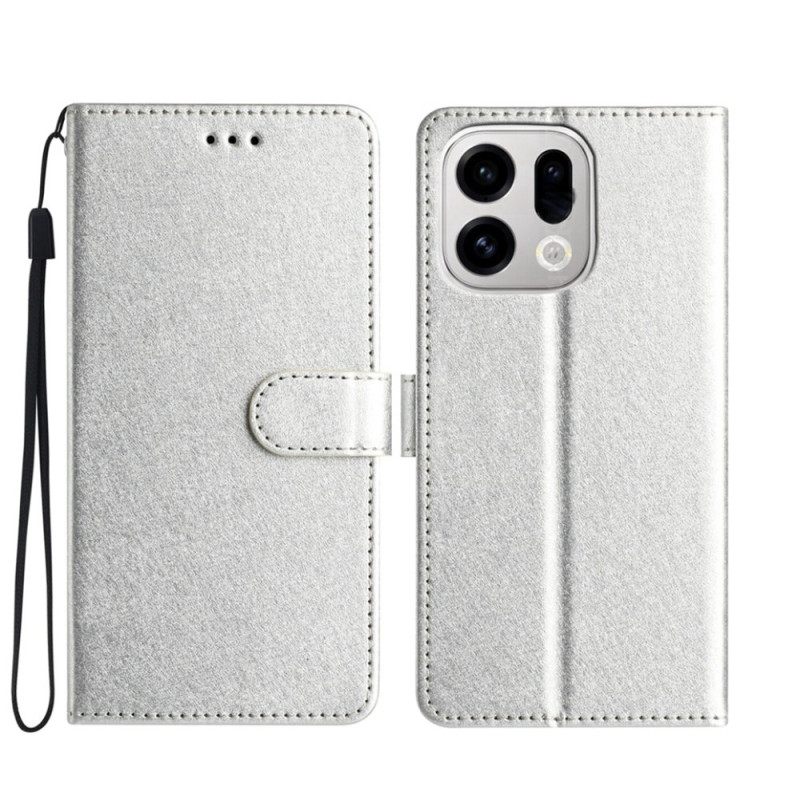 Folio-hoesje Oppo Find X9 Pro 5g Telefoonhoesje Zijdetextuur