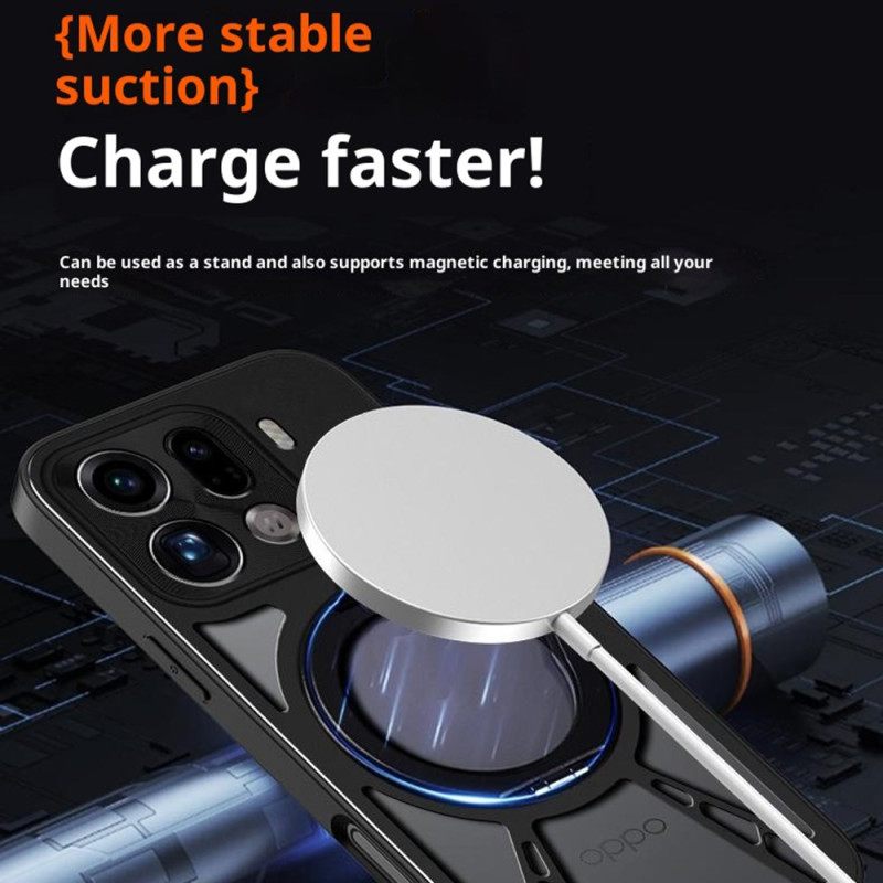 Hoesje Oppo Find X9 Pro 5g Draaibare Magnetische Standaard En Warmteafvoer Bescherming Hoesje