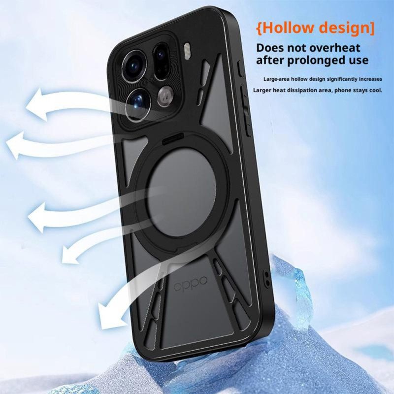 Hoesje Oppo Find X9 Pro 5g Draaibare Magnetische Standaard En Warmteafvoer Bescherming Hoesje